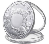 Colección De Monedas Conmemorativas, Regalo Artístico, 50 Aniversario del Alunizaje, Moneda De Recuerdo Coleccionable De Color Plateado