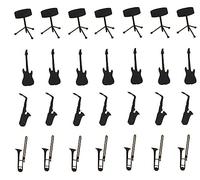 Colección de notas de instrumentos musicales (calcomanías de vinilo de instrumentos musicales, color negro)