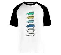 Colección De Obras De Arte De Coches Berlingo Camiseta De Béisbol Unisex Blanca De Manga Corta