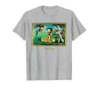 Colección de Obras maestras de Betty Boop Camiseta, Hombre, Gris Jaspeado, M