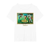 Colección de Obras maestras de Betty Boop Camiseta, Mujer Tallas Grandes, Blanco, 2XL Grande