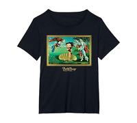 Colección de Obras maestras de Betty Boop Camiseta, Mujer Tallas Grandes, Negro, 1XL Grande