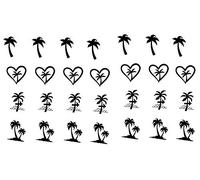 Colección de palmeras (calcomanías de vinilo de palmera, negro)