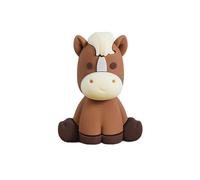 Colección de pastel de animales de granja con ponis de cordero de silicona para cumpleaños de niños, figuras de pastel de resina