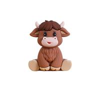 Colección de pastel de animales de granja con ponis de cordero de silicona para cumpleaños de niños, figuras de pastel de resina
