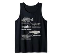 Colección de Peces fósiles del Eoceno Arte de Paleontología Camiseta sin Mangas