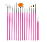 Colección de pinceles de uñas profesionales con herramientas de puntos, 15 unidades, diseños de uñas, pinceles para uñas de gel