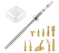 Colección de puntas de soldador, 17 piezas de accesorios de latón para unidades TS100 936, herramientas de grabado multiforma para PLA ABS nailon 2,6 cm (11 piezas)