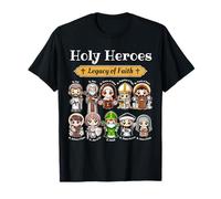 Colección de Santos Heroes Legacy of Faith Catholic Saints para niños Camiseta