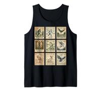 Colección de Sellos Cryptid Bigfoot Yeti Mothman Vintage Camiseta sin Mangas