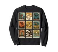 Colección de Sellos Cryptid Retro Bigfoot Yeti Mothman Sudadera