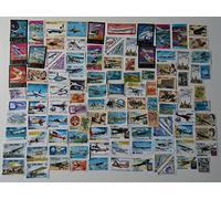 Colección de sellos de aeronaves/aviones 100 diferentes - Aviones (sellos para coleccionista)