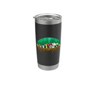 Colección de setas, colección de setas del bosque Vaso térmico de acero inoxidable de doble pared