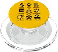 Colección de símbolos de Adinkra de Ghana, Arte Tribal Africano PopSockets PopGrip para MagSafe