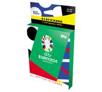 Colección de Stickers Euro 2024 de Topps - Eco Pack con 41 Stickers más 1 Sticker de Serie de Firma Dorada.