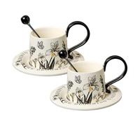Colección de tazas de café, elegantes juegos de tazas para bebidas, soporte para bebidas calientes, taza de cacao, taza de cerveza, juego de servir té, bonito juego de tazas de café para capuchino