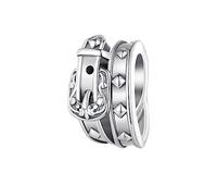 Colección de vaqueros occidentales de plata de ley 925, dijes de cinturón vintage for pulsera Pandora for mujer, cumpleaños, Navidad, original SCC2568