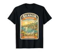 Colección de Viajes Akaroa New Zealand Dolphin Harbor Camiseta