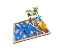 Colección detallada de figuras de bandeja de arena marina para recuerdos de viaje y adornos para el hogar, bandeja de arena pequeña