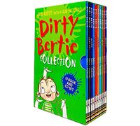 Colección Dirty Bertie, juego de 10 libros y caja de CD de Alan MacDonald (Zombie, Pirata, Ratas, Fama, Smash, Horror, Jackpot, Aliens, Scream y Dinosaur)