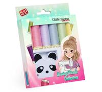 Colección Gütermann Sewing Friends - Set de hilo de coser con cinta métrica con diseño de panda - 6 bobinas de 100 m