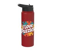 Colección I Love Puzzles Enthusiast Stainless Steel Insulated Water Bottle