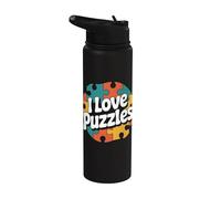 Colección I Love Puzzles Enthusiast Stainless Steel Insulated Water Bottle