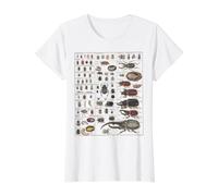 Colección Insectos Especies Bichos Gráfico Entomología Camiseta gráfica económica, Mujer, Blanco, XS