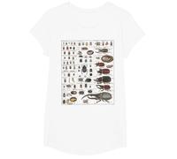 Colección Insectos Especies Bichos Gráfico Entomología Camiseta, Niñas, Blanco, L