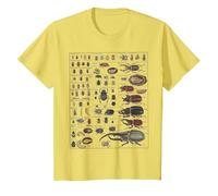 Colección Insectos Especies Bichos Gráfico Entomología Camiseta, Niños, Limón, 10 años