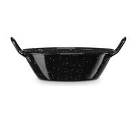 Colección Ja-Sper de Acero Esmaltado | Paellera honda bordonada Ø 45 x 10,5 cm (12,2 L) | Apta para Inducción, Vitrocerámica y Horno | para Arroces, Guisos y Salteados sin PFOA | Color Negro