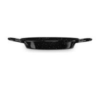 Colección Ja-Sper de Acero Esmaltado | Paellera valenciana Ø 38 x 4 cm (8 r) | Apta para Inducción, Vitrocerámica y Horno | para Arroces, Guisos y Salteados sin PFOA | Color Negro