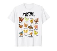 Colección Kawaii Moths of The World Arte Lindo De La Polilla Camiseta