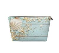 Colección Mar Concha Playa Vintage, Bolsa de Maquillaje Bolsa de cosméticos Bolsa de artículos de tocador de Viaje portátil Bolsa de artículos de tocador