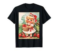 Colección Strawberry Charm: Sweet Nostalgia, Retro-Inspired Camiseta