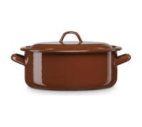 Colección T-Ja de Acero con doble esmaltado | Cacerola Ø 28 x 10,8 cm (6,8 L) | Apta para Inducción, Horno y Fuego Directo | Para Guisos, Pan de Masa Madre y Cocción Lenta sin PFOA | Color Teja