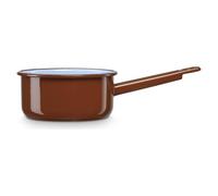 Colección T-Ja de Acero con doble esmaltado | Cazo recto Ø 14 x 7 cm (1 L) | Apta para Inducción, Horno y Fuego Directo | Para Guisos, Pan de Masa Madre y Cocción Lenta sin PFOA | Color Teja