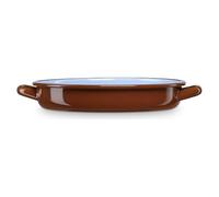 Colección T-Ja de Acero con doble esmaltado | Fuente Ø 34 x 5,6 cm (4 L) | Apta para Inducción, Horno y Fuego Directo | Para Guisos, Pan de Masa Madre y Cocción Lenta sin PFOA | Color Teja