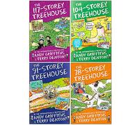 Colección The Treehouse Storey Books 6 - 9 de Andy Griffiths y Terry Denton (Casa del árbol de 117 pisos, Casa del árbol de 104 pisos, Casa del árbol de 91 pisos, Casa del árbol de 78 pisos)
