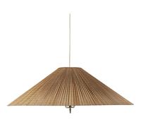 Gubi lámpara colgante 1972, latón, pantalla de bambú, Ø 93 cm