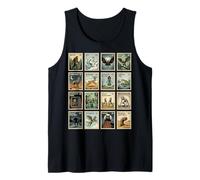 Colección Vintage Cryptid Stamp Bigfoot Yeti Mothman Camiseta sin Mangas