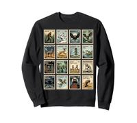 Colección Vintage Cryptid Stamp Bigfoot Yeti Mothman Sudadera