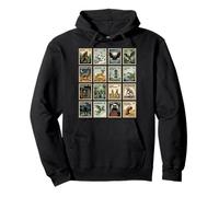 Colección Vintage Cryptid Stamp Bigfoot Yeti Mothman Sudadera con Capucha