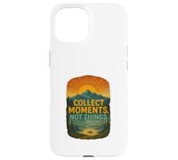 Colecciona Momentos No Cosas Retro Montaña Lago Paisaje Carcasa para iPhone 15