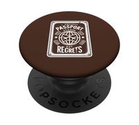 Colecciona Sellos de Pasaporte no se arrepiente de Viajar turista PopSockets PopGrip Adhesivo