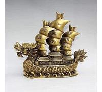Coleccionables Palacio Feng Shui Olas Estatua Escultura Latón Dragón Barco Velamen Decoración del Hogar Estatuilla Adorno Artesanía Decoraciones para el Hogar Regalos 124