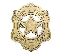 Coleccionismo, réplicas de armas, placa jefe de policía Texas