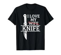 Coleccionista de Cuchillos Humor I Love My Knife Not Wife Joke Camiseta gráfica económica, Hombre, Negro, S