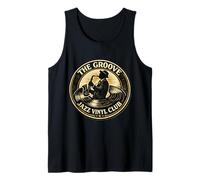 Coleccionista de Discos de música Vintage de Fun Groove Jazz Vinyl Club Camiseta sin Mangas