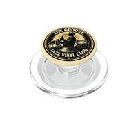 Coleccionista de Discos de música Vintage de Fun Groove Jazz Vinyl Club PopSockets PopGrip para MagSafe